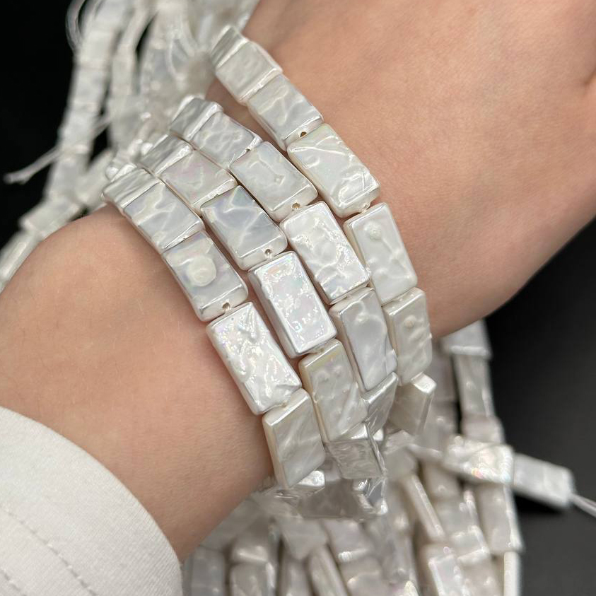 Майорка цвет белый размер 15,5*8,6мм